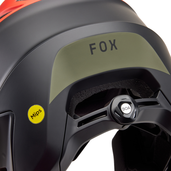 Casque de vélo FOX DROPFRAME Pro NYF Orange Flamme Réglage