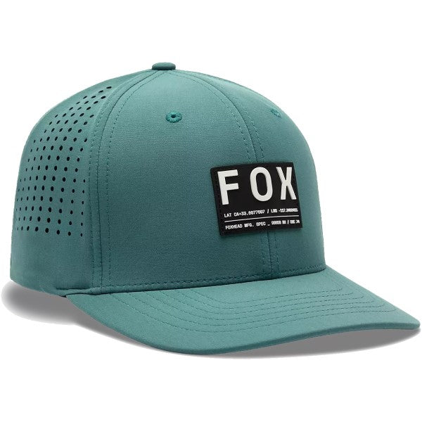 Casquette Non Stop Tech Flexfit Fox vert, de face