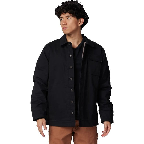 Manteau Source Sherpa Noir de face