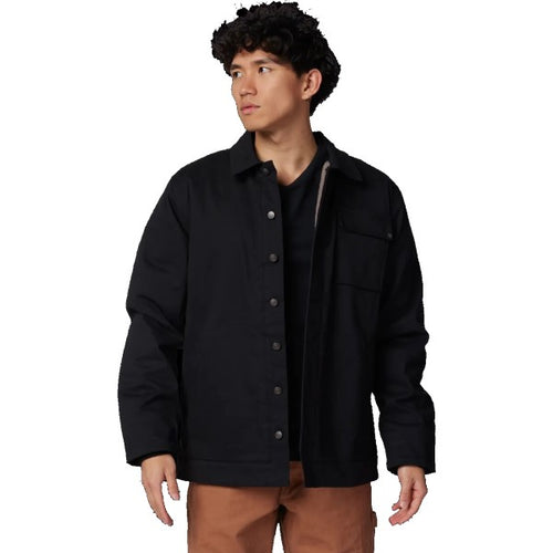 Manteau Source Sherpa Noir de face