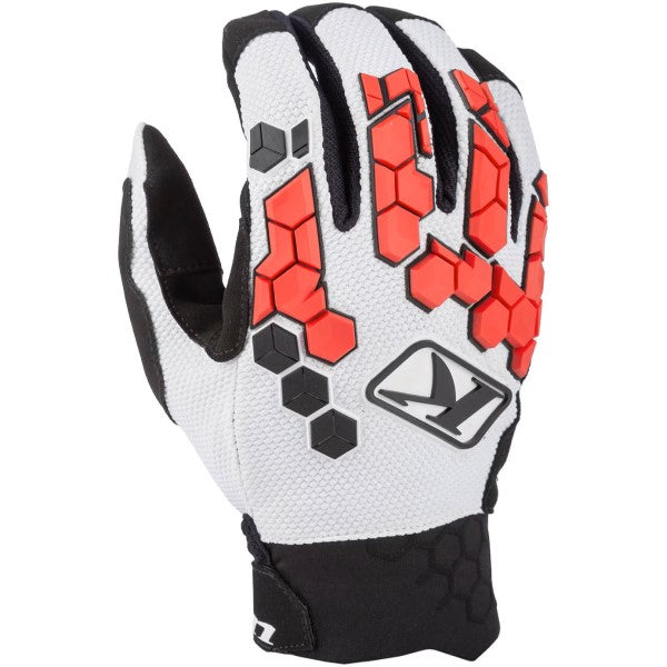 Gants de Moto Dakar Blanc/Noir de l'extérieur