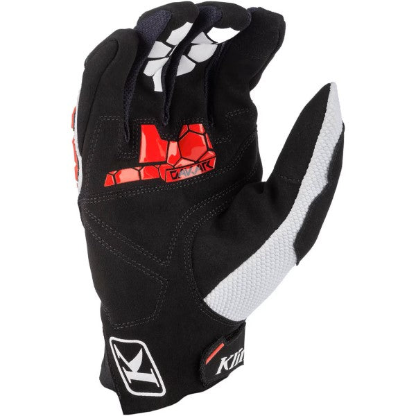 Gants de Moto Dakar Blan/Noir de l'intérieur