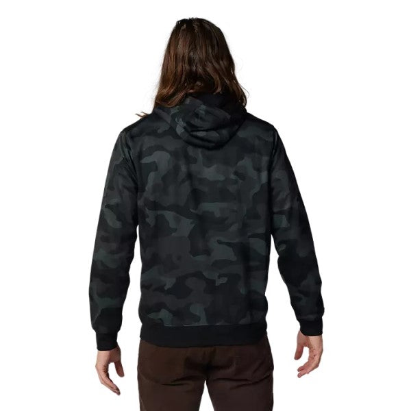 Coton Ouaté à capuchon Fox Head Noir/Camo, Dos