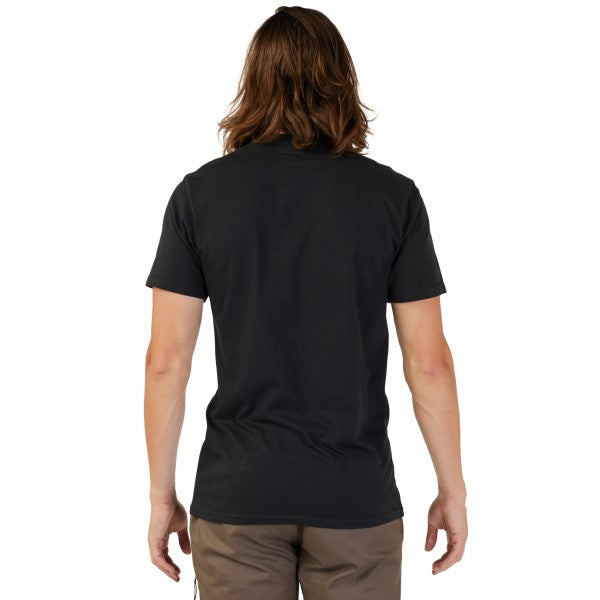 T-shirt Flétri Premium Noir Derrière 