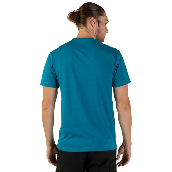 T-shirt Flétri Premium Bleu Derrière