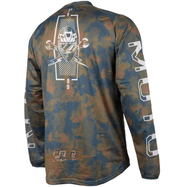 Chandail de Motocross Petrol Enduro Vert de dos