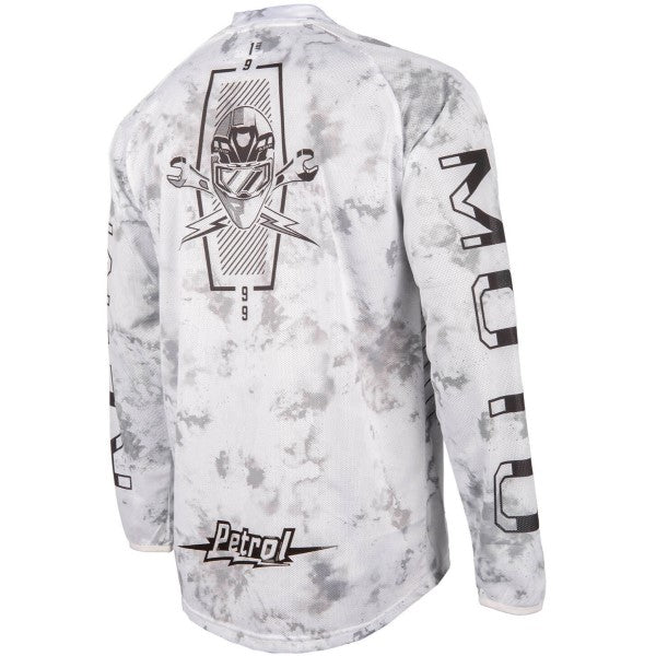 Chandail de Motocross Petrol Enduro Blanc de dos