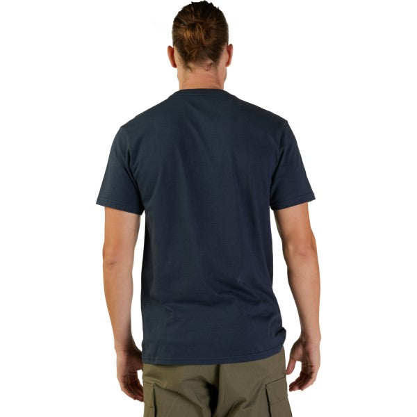 T-Shirt Fox Head Premium Bleu Dos