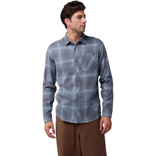 Chemise Survivalist Flanelle Fox bleu foncé, essayage de face