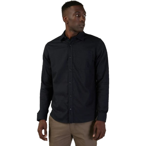 Chemise Level Up Woven Flanelle Noir essayage de face