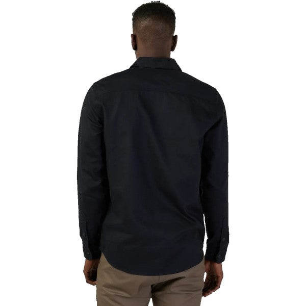 Chemise Level Up Woven Flanelle Noir essayage de dos