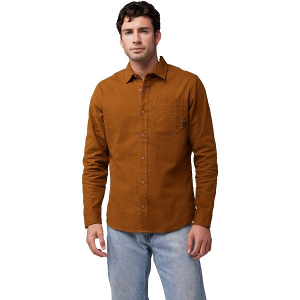Chemise Source Flanelle Brun homme de face