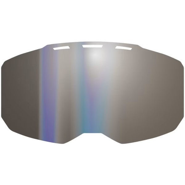 Lentille de Motoneige Edge Argent Miroir de face