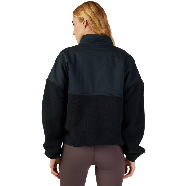 Manteau Sherpa Survie Femme Noir Derrière