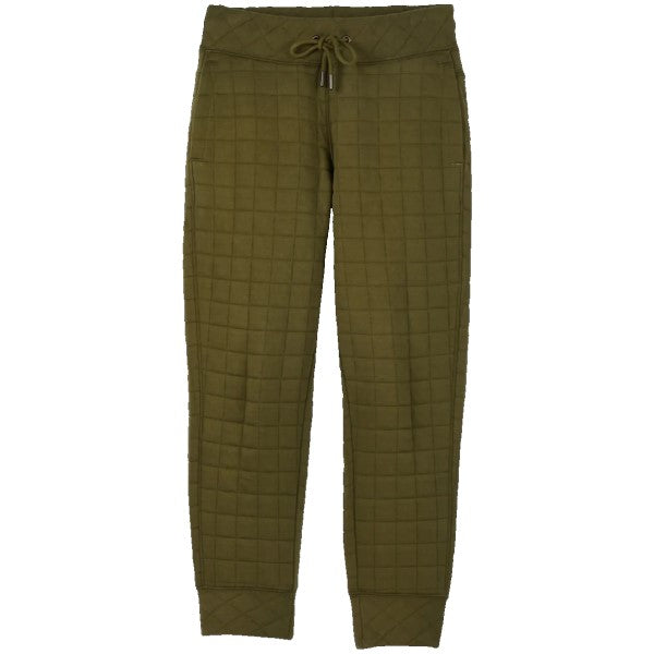 Pantalon de Jogging Quilted Femme Olive de face