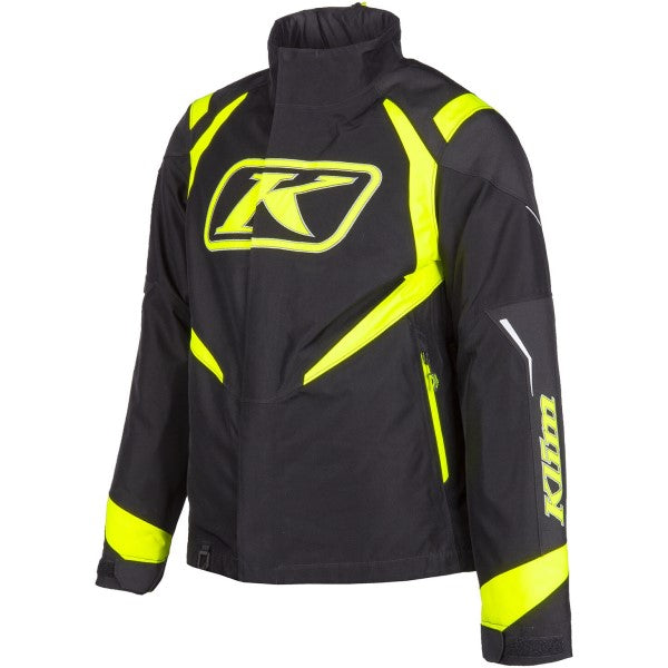 Manteau de Motoneige Klimate Haute-Visibilité/Noir incliné de face