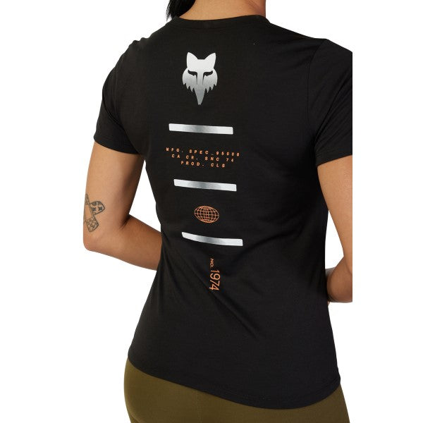 T-shirt Magnetic Femme Noir Derrière