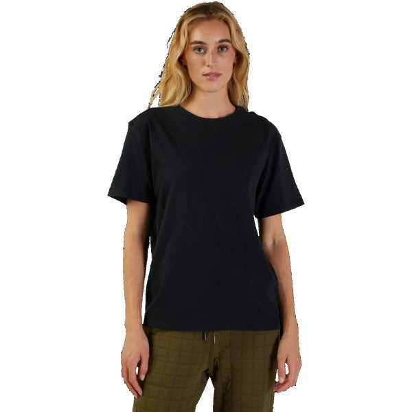 T-Shirt Level Up Premium Femme Noir essayage de face