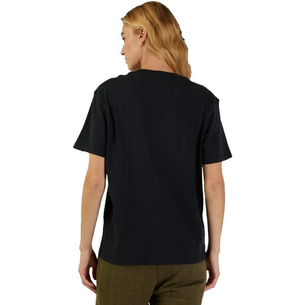 T-Shirt Level Up Premium Femme Noir essayage de dos
