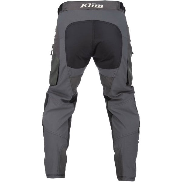 Pantalon de Motocross Dans la Botte Dakar Gris/Vert de dos