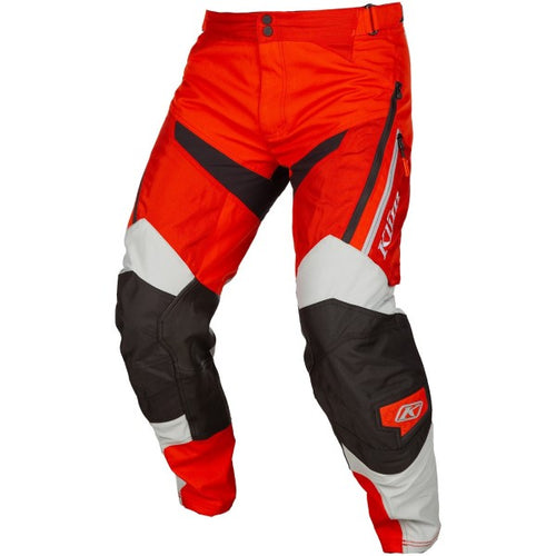 Pantalon de Motocross Dans la Botte Dakar Rouge/Noir incliné de face