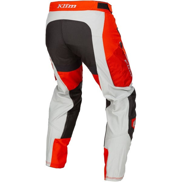 Pantalon de Motocross Dans la Botte Dakar Rouge/Noir incliné de dos
