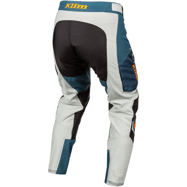 Pantalon de Motocross Dans la Botte Dakar Bleu/Noir incliné de dos