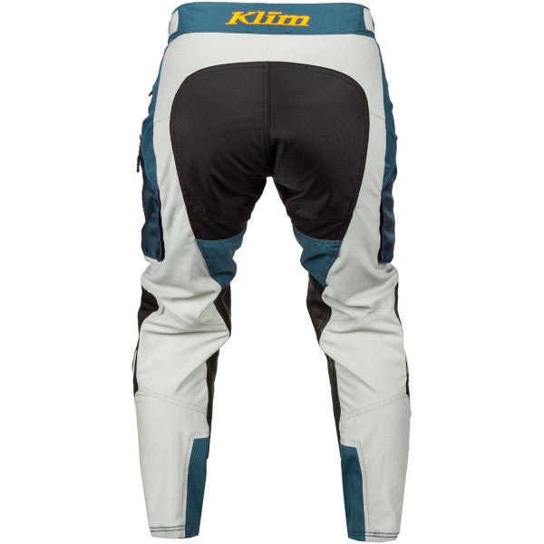 Pantalon de Motocross Dans la Botte Dakar Bleu/Noir de dos