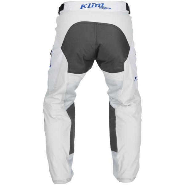 Pantalon de Moto Dans la Botte Mojave Blanc/Bleu de dos