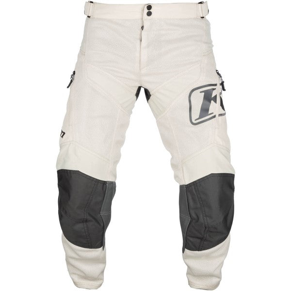 Pantalon de Moto Dans la Botte Mojave Blanc/Gris de face