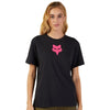 T-Shirt Fox Head pour Femmes Noir/Rose