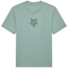 T-Shirt Fox Head Femme Bleu Clair, de face