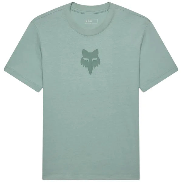 T-Shirt Fox Head Femme Bleu Clair, de face