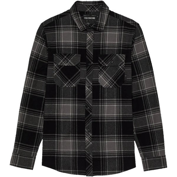 Chemise Traildust Flanelle Noir de face