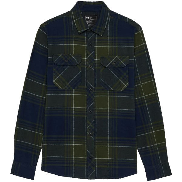 Chemise Traildust Flanelle Bleu/Vert de face