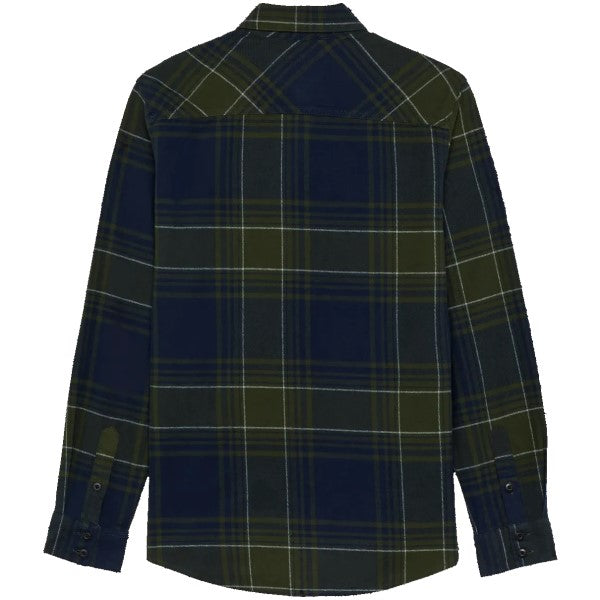 Chemise Traildust Flanelle Bleu/Vert de dos