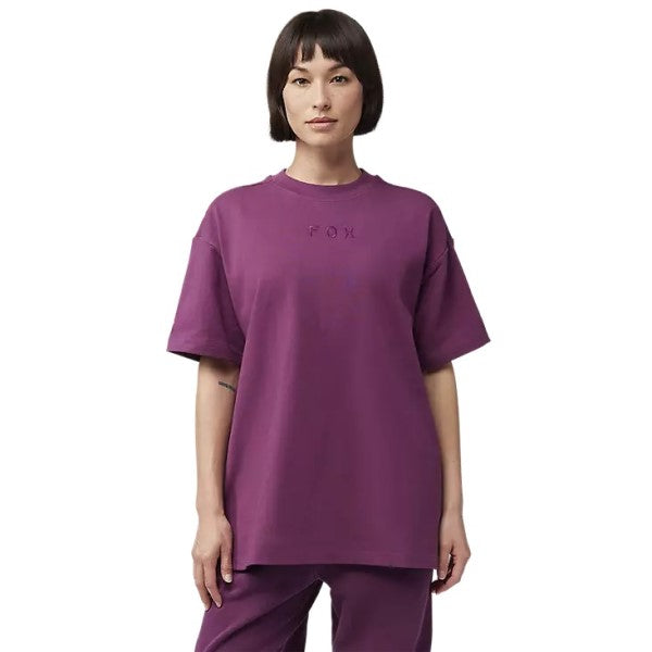 T-Shirt Wordmark Premium Femme Bordeaux