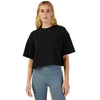 T-Shirt Wordmark Premium Crop Femme Noir