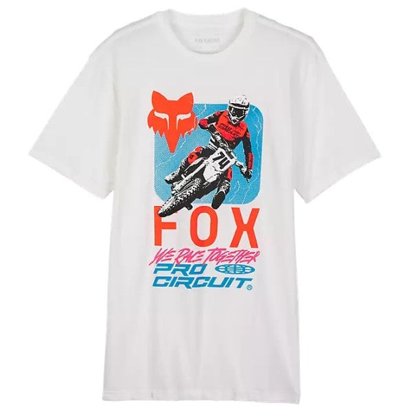 T-Shirt Fox x Pro Circuit Premium blanc, de face