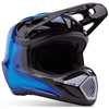 Casque de Motocross V3 Volatile Noir/Bleu incliné de gauche