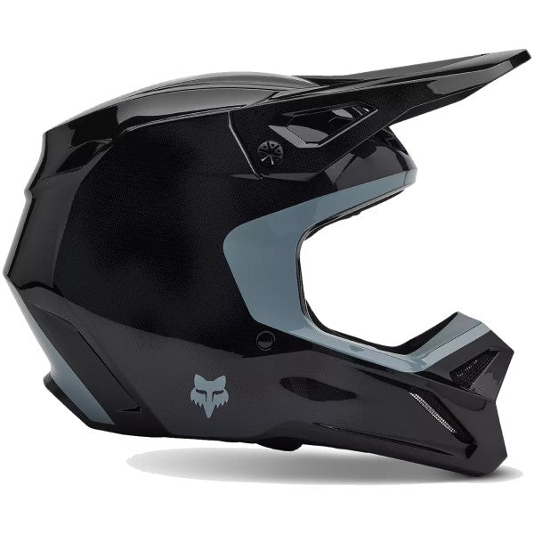 Casque de Motocross Taunt V1 Junior Noir/Gris de gauche