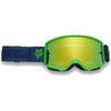 Lunettes de Motocross Main Taunt Vert Miroir de face