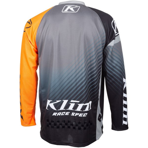 Chandail Sous-Vêtement de Motoneige Revolt Noir/Orange de dos