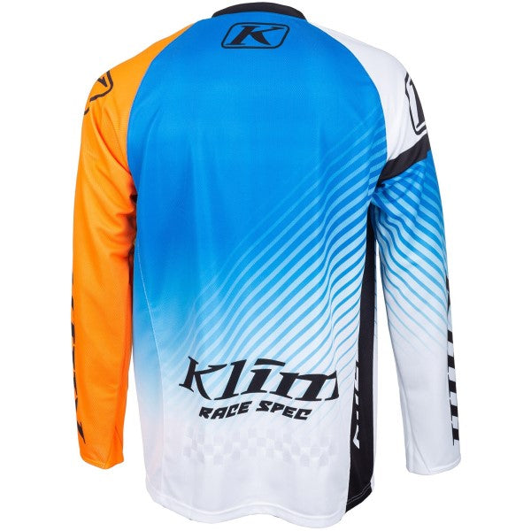 Chandail Sous-Vêtement de Motoneige Revolt Bleu/Orange de dos