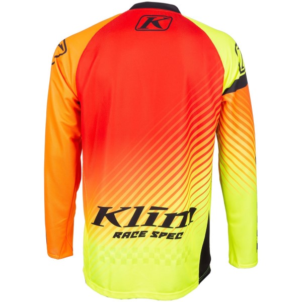 Chandail Sous-Vêtement de Motoneige Revolt Jaune/Orange de dos