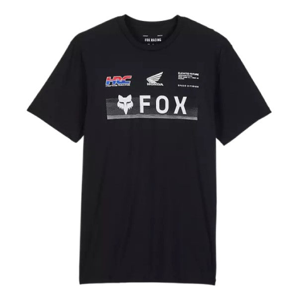 T-Shirt Fox Honda Premium noir, de face