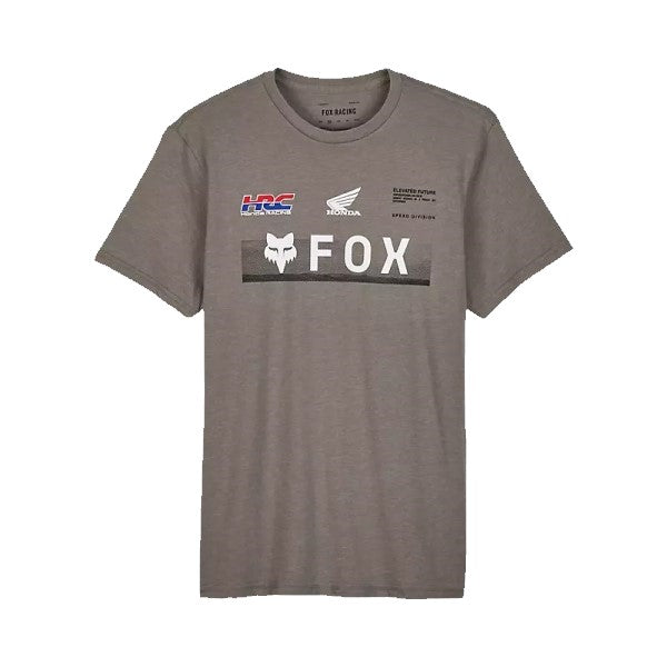 T-Shirt Fox Honda Premium gris, de face