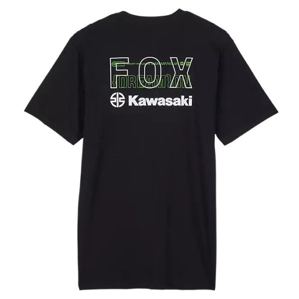 T-Shirt Fox x Kawasaki II Premium noir, de dos