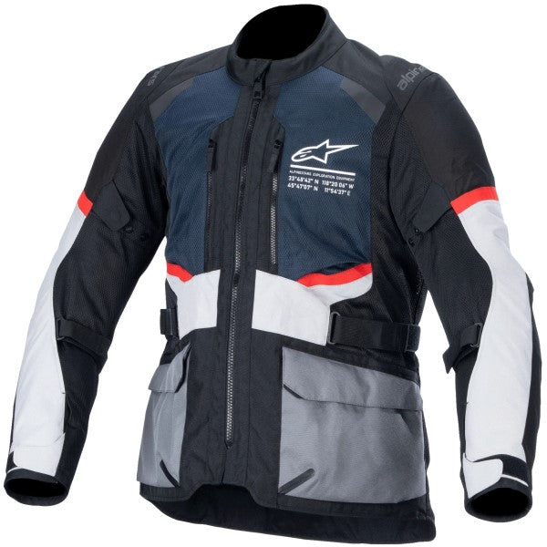 Manteau de Moto Andes Air Drystar Bleu/Noir de face