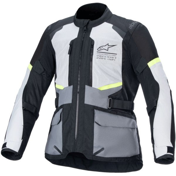 Manteau de Moto Andes Air Drystar Gris/Noir de face